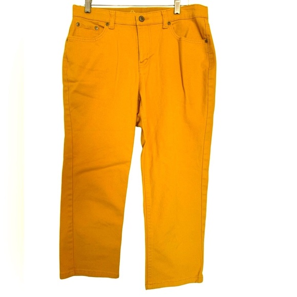 Mustard Yellow Cropped Charter Club Jeans - Picture 2 of 8
